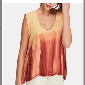 NWT Free People Ombré Tie-Dyed Top Sz XS